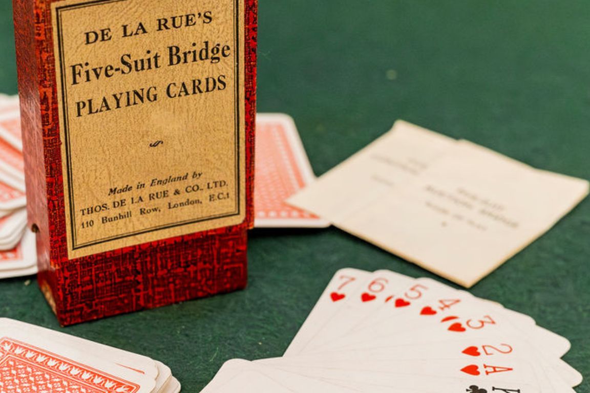 Vintage card games, playing cards and accessories