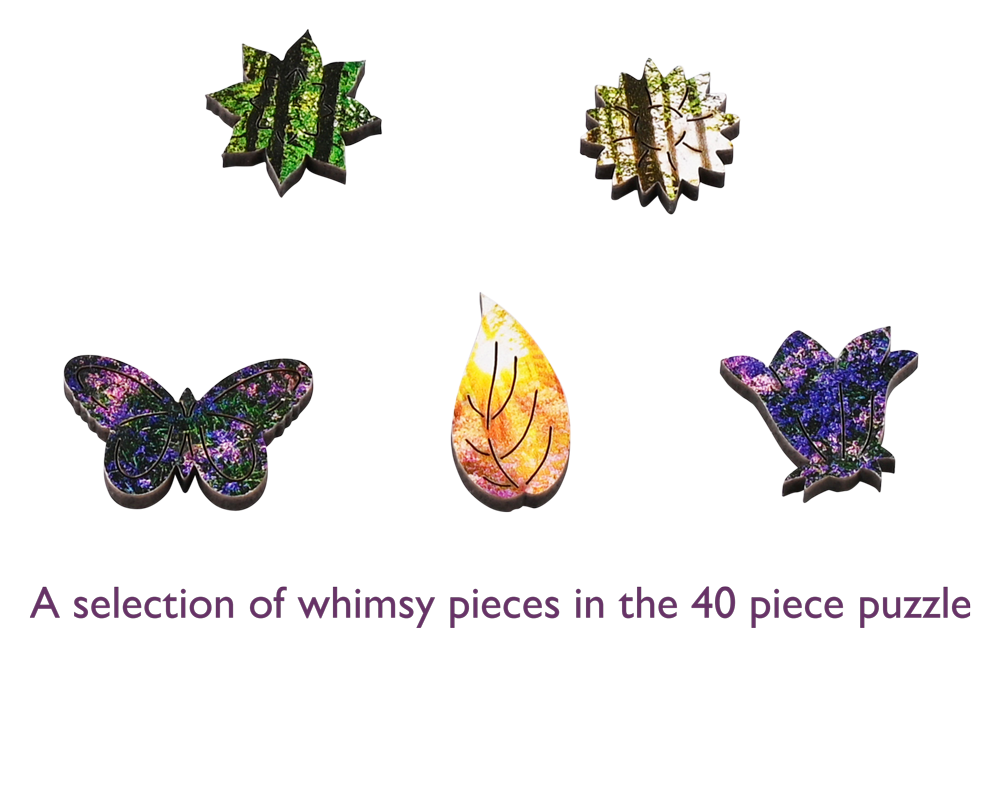 Bluebells Premium Wooden Mini Mindful Puzzle: 40 pieces - Wentworth jigsaw puzzle