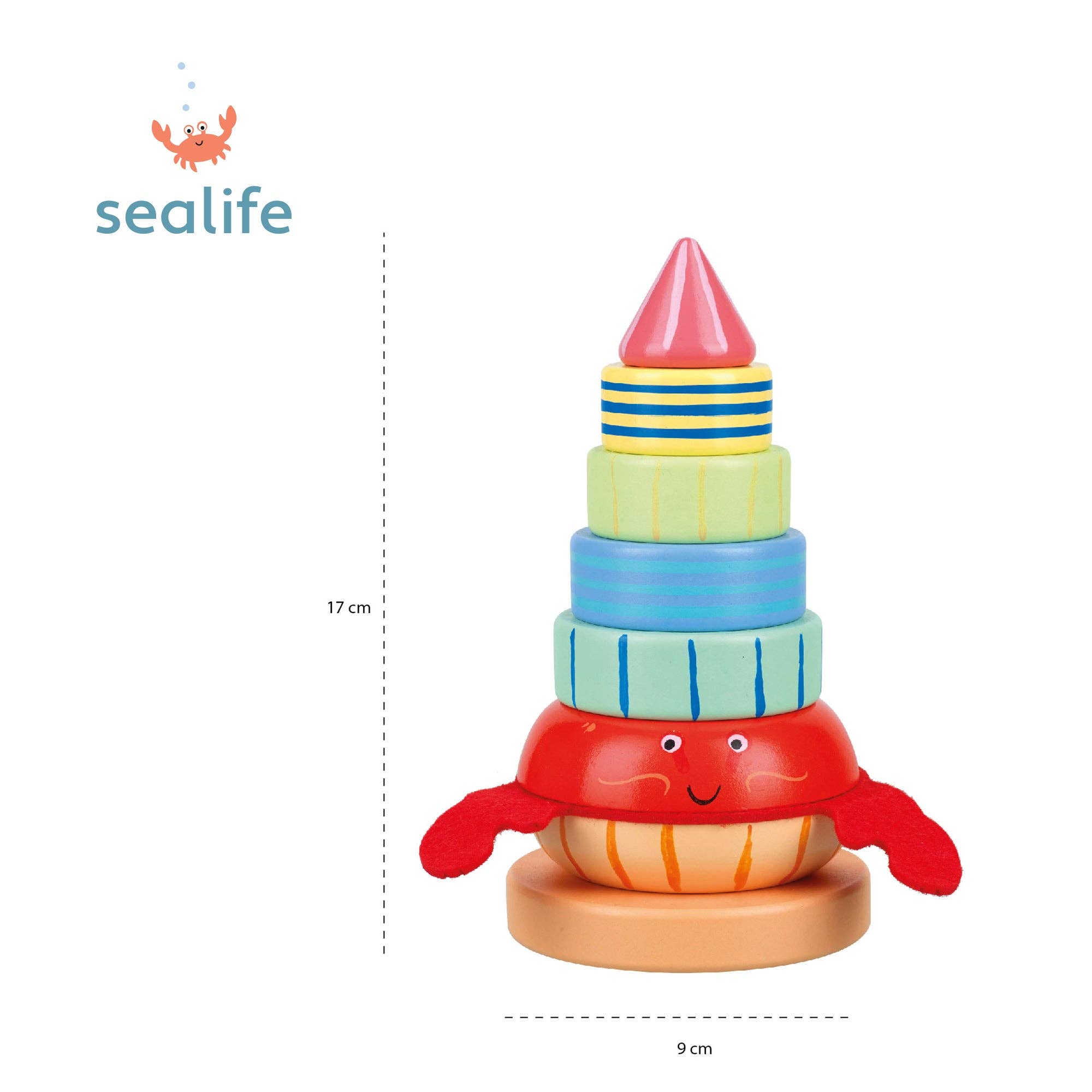 Hermit Crab Wooden Stacking Ring