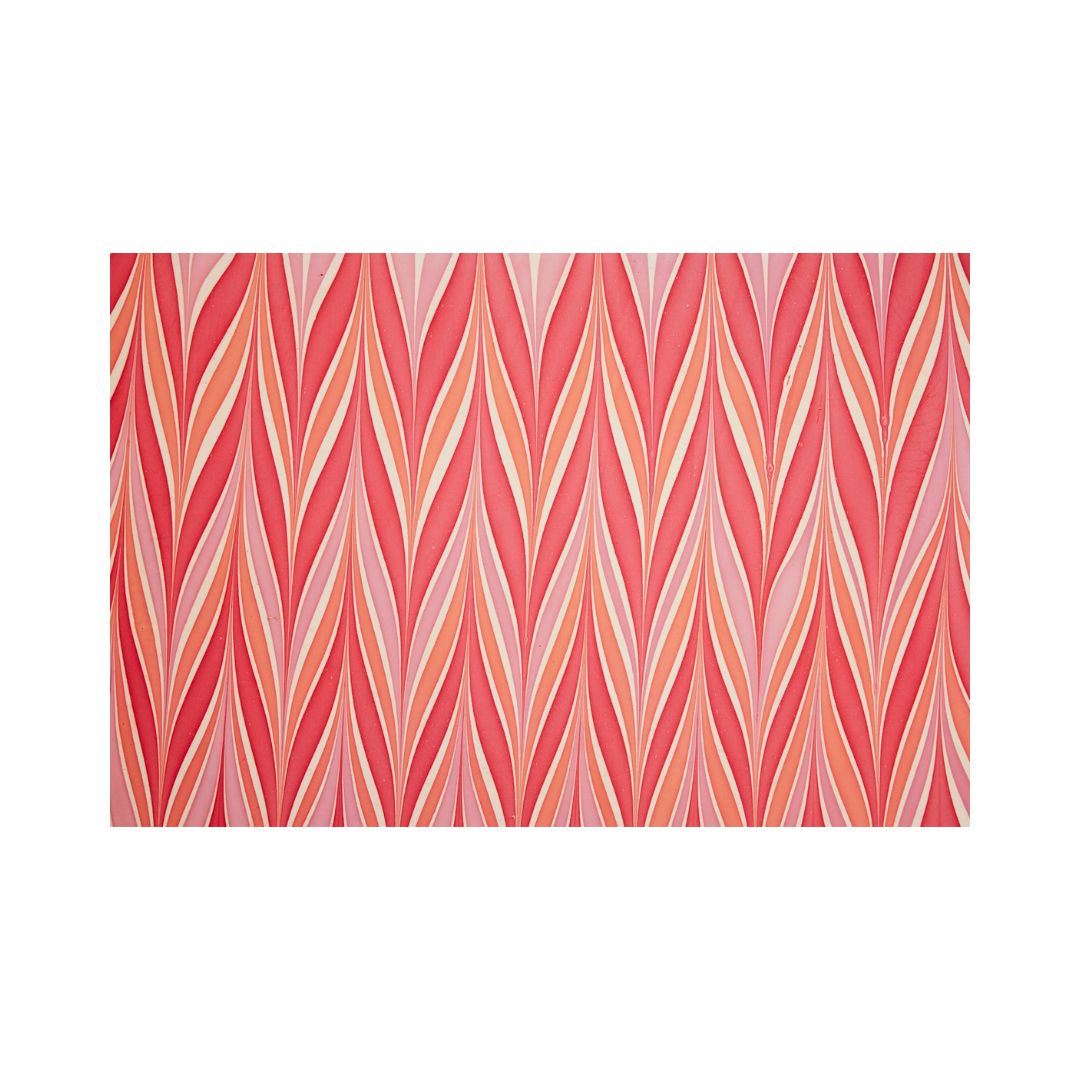 Candy Stripe hand-marbled wrapping paper