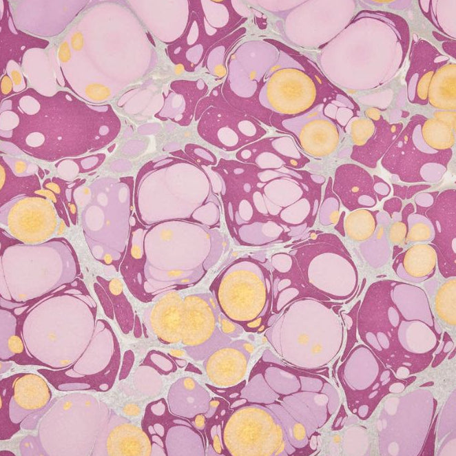 Stone Orchid hand-marbled wrapping paper