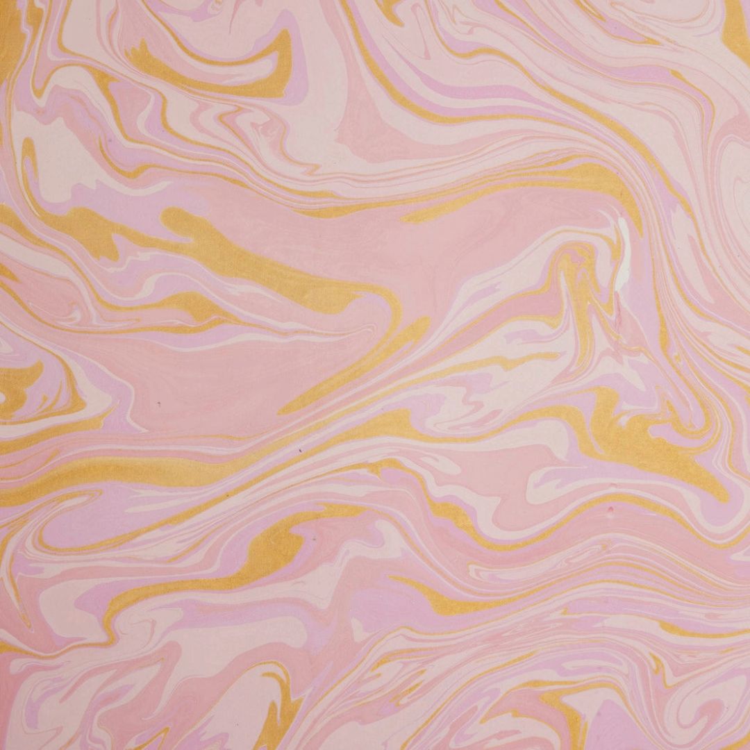 Pink/gold marbled wrapping paper