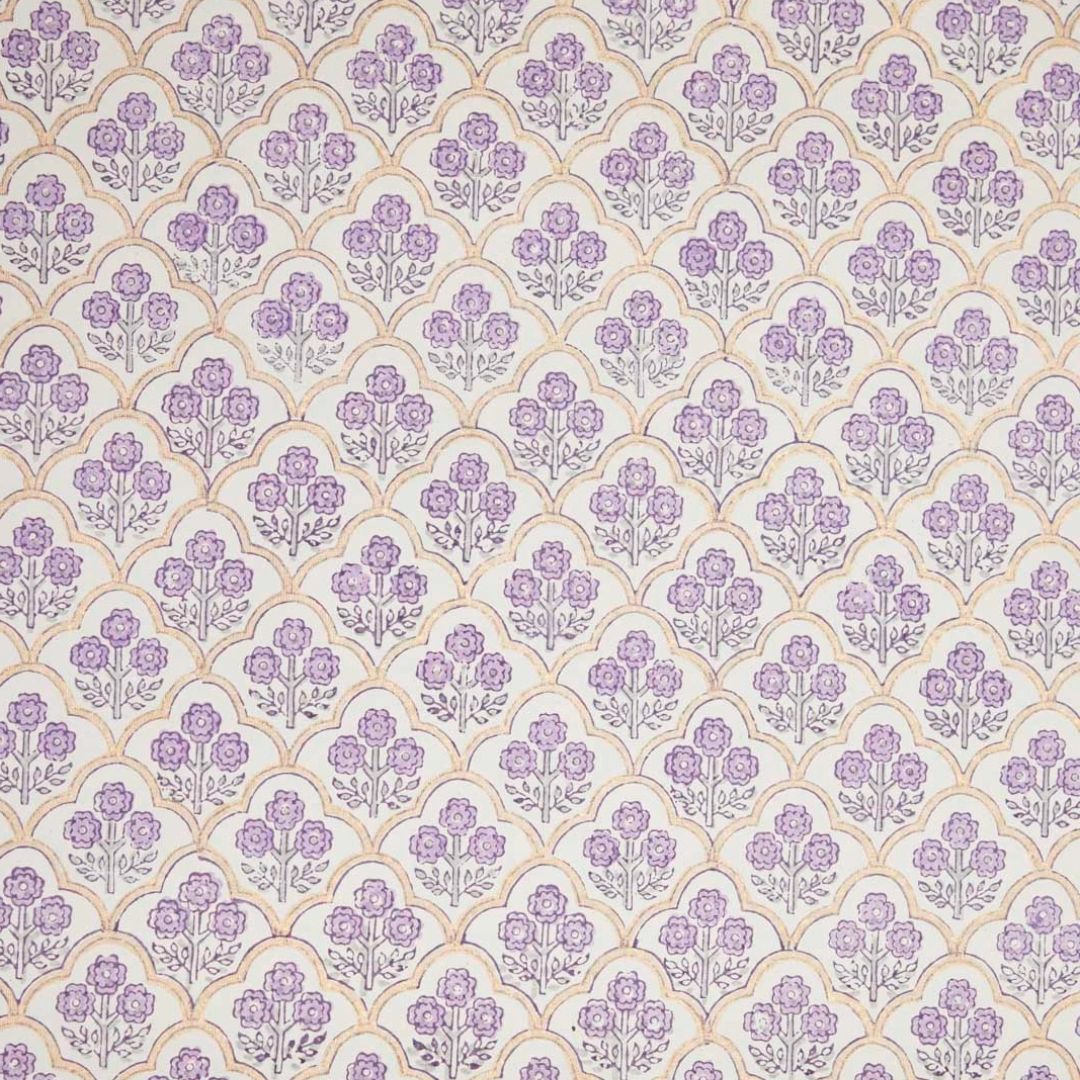 Lavender/gold trellis wrapping paper