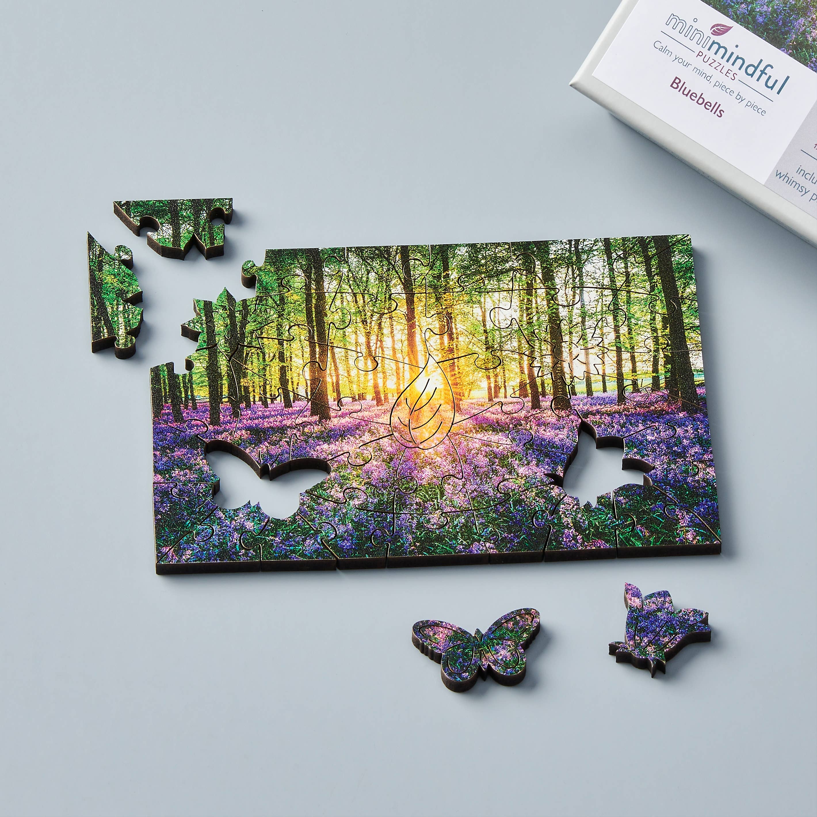 Bluebells Premium Wooden Mini Mindful Puzzle: 40 pieces - Wentworth jigsaw puzzle