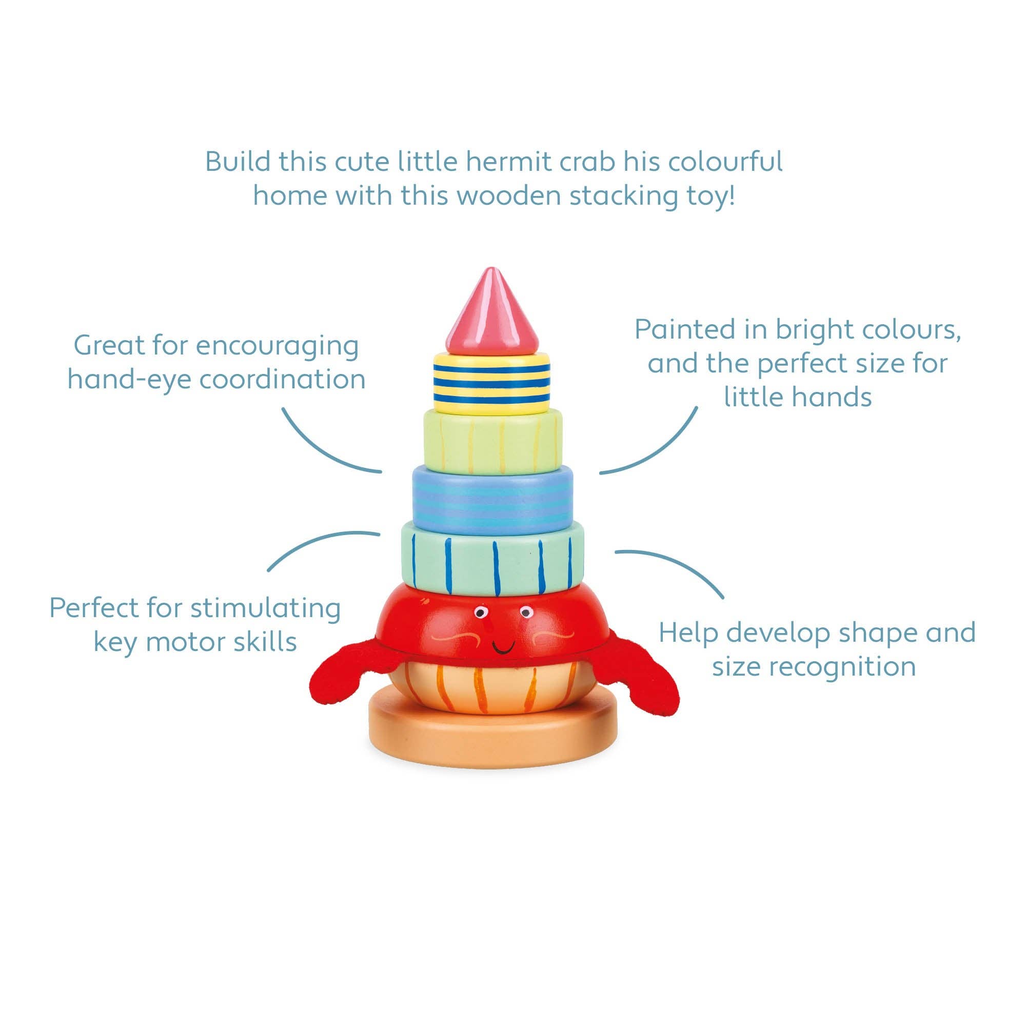 Hermit Crab Wooden Stacking Ring