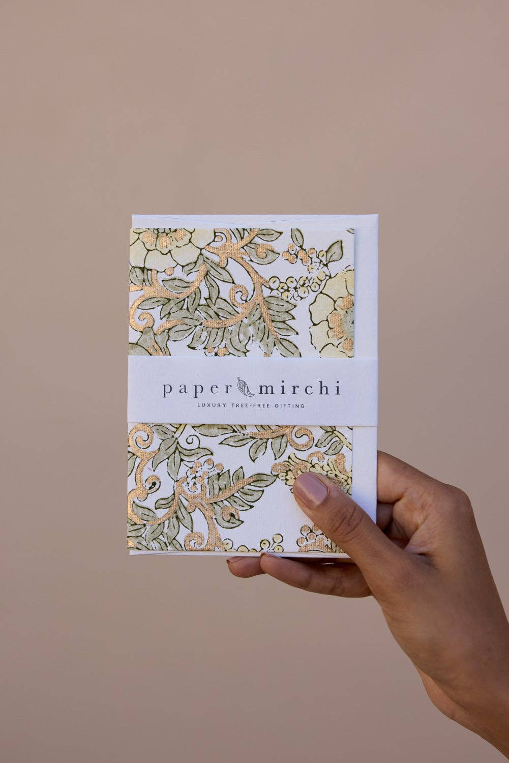Block Printed Greeting Card - Wild Rose Buttercream