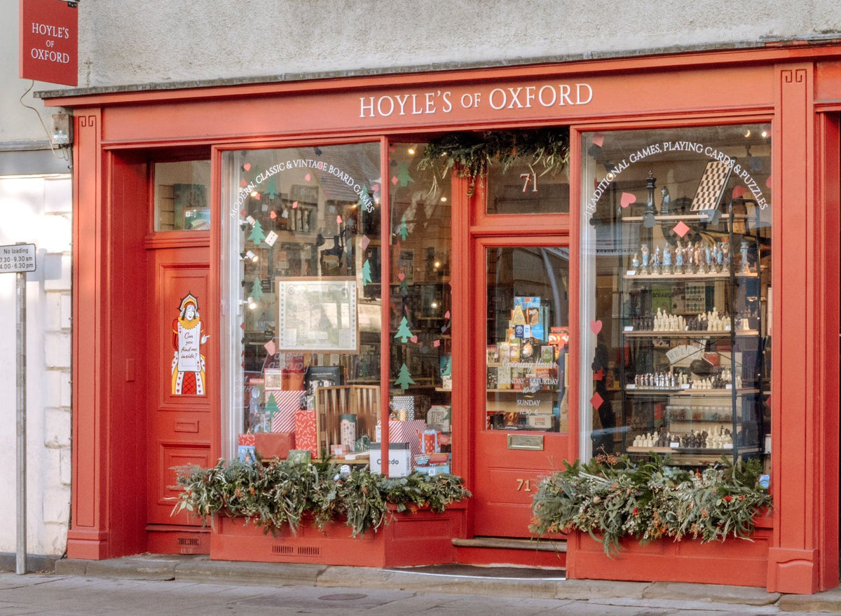 Hoyle's shopfront at Christmas
