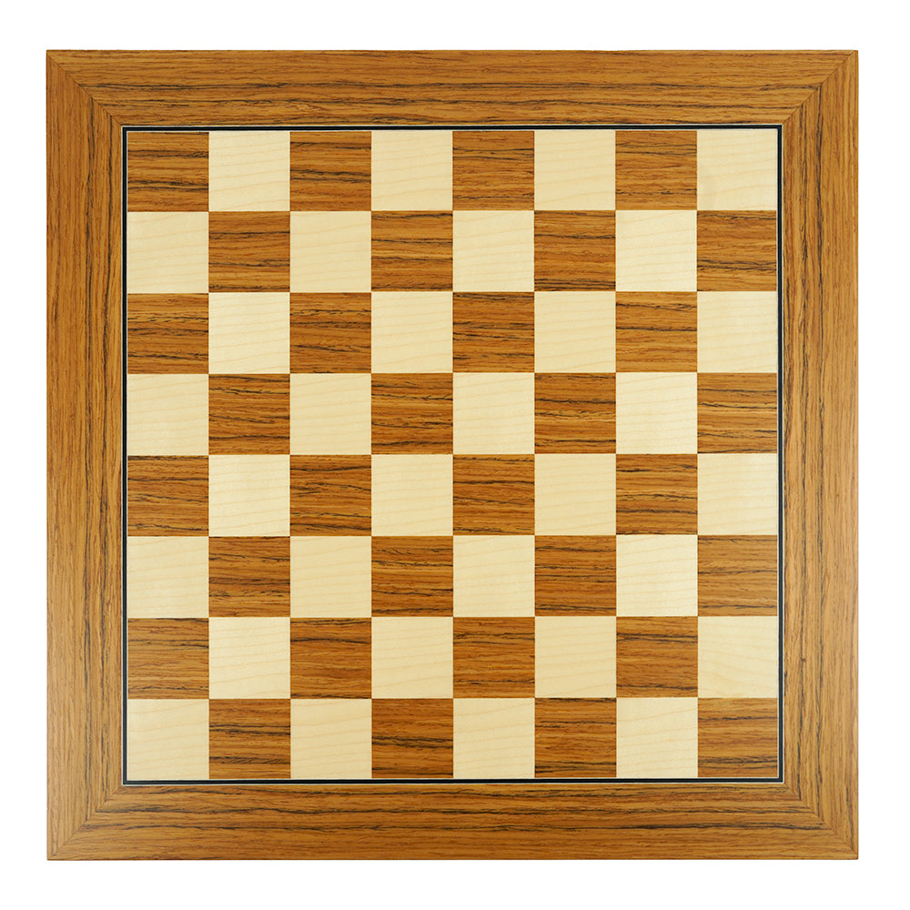 Balliol chess board: teak and sycamore