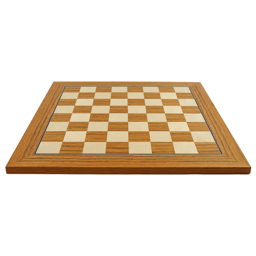 Balliol chess board: teak and sycamore