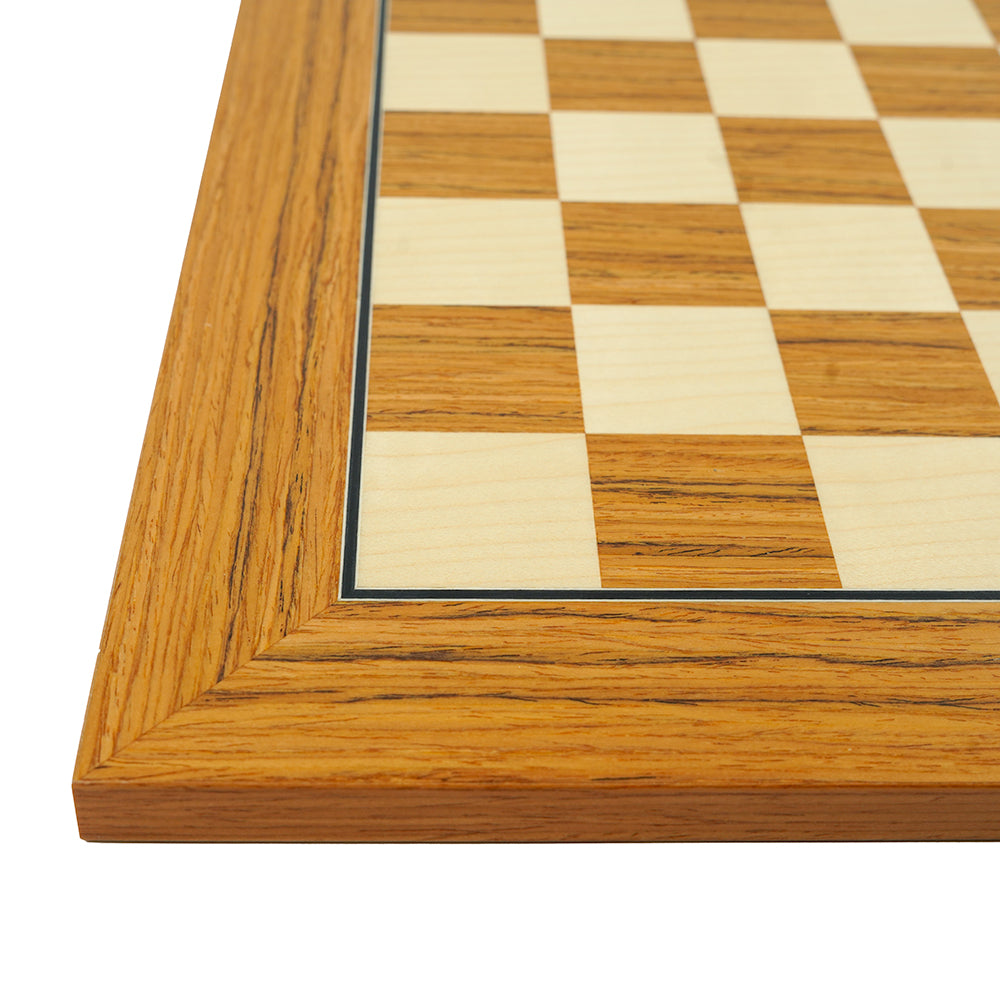 Balliol chess board: teak and sycamore