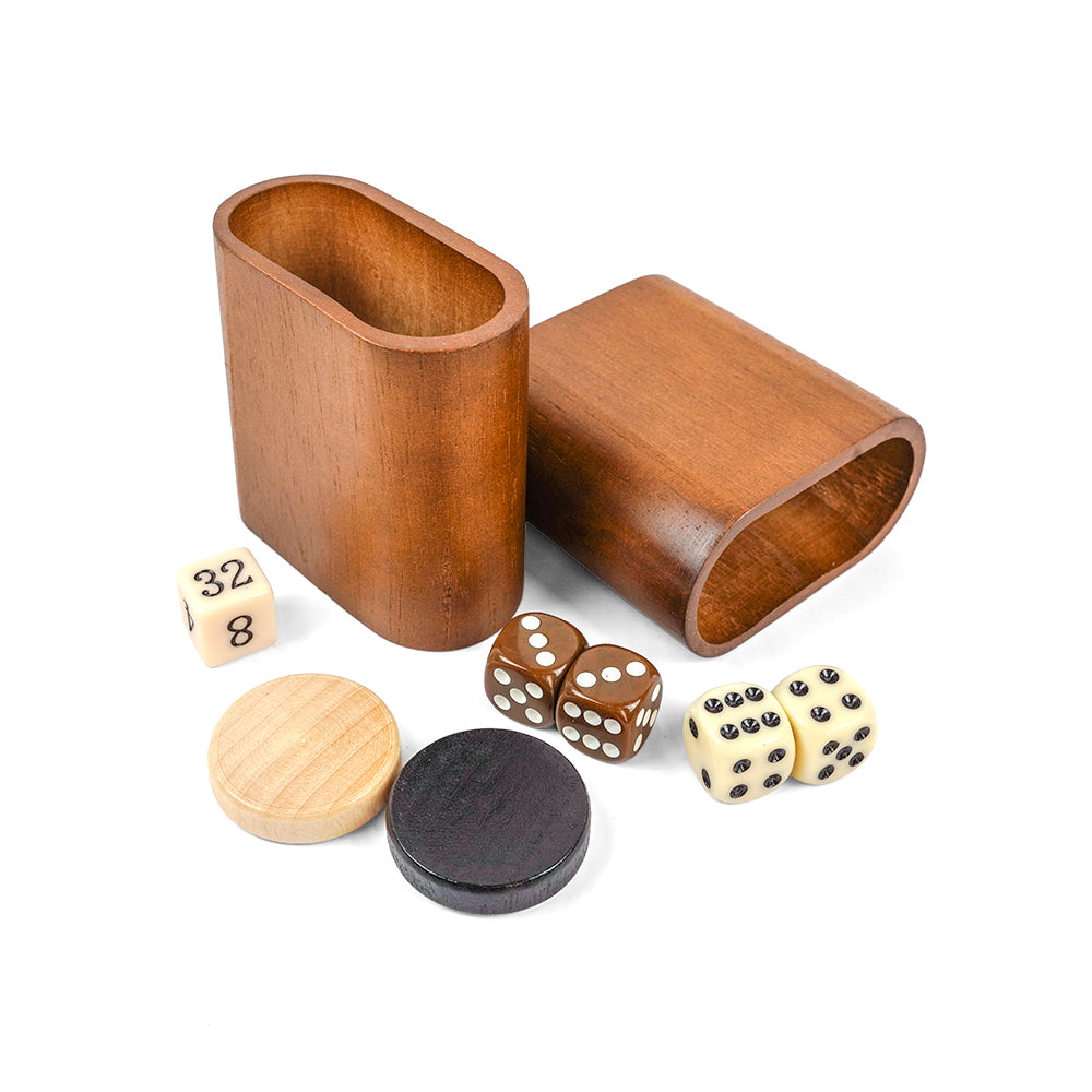 Cologne folding backgammon set: Walnut veneer