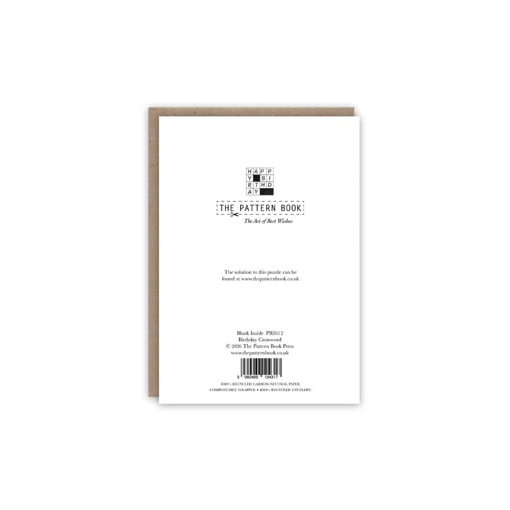 Birthday Crossword greeting card