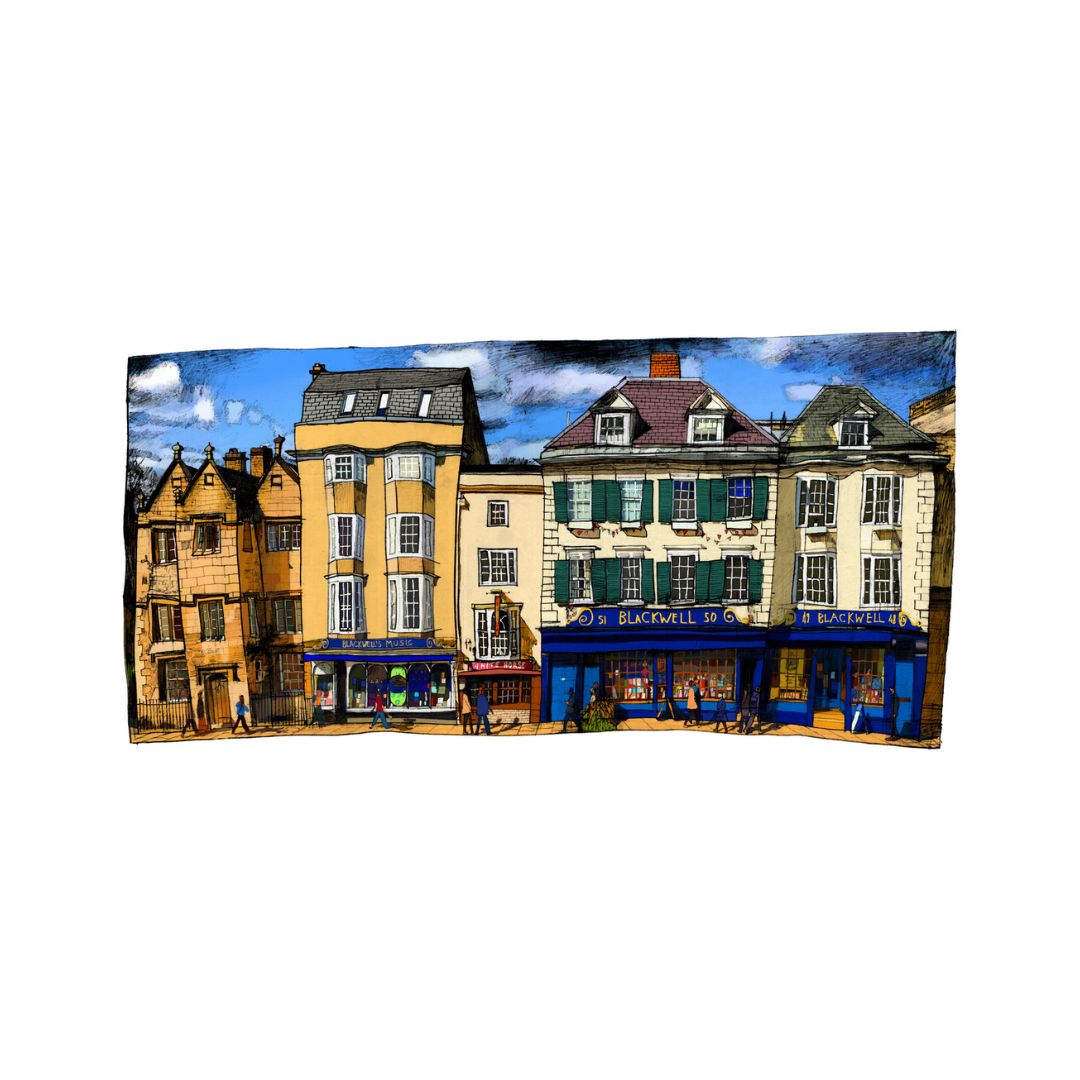 Oxford Broad Street illustration greeting card | Hoyle's of Oxford