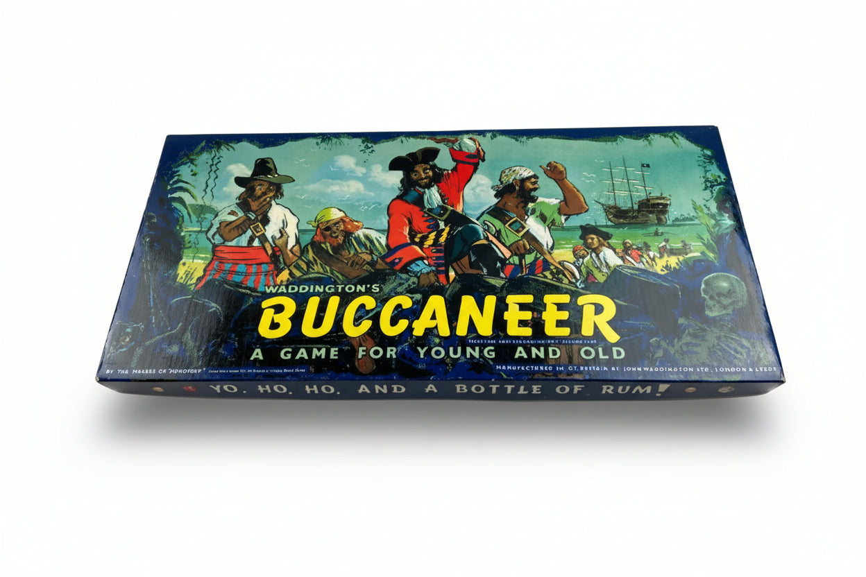 Front of Buccaneer box lid