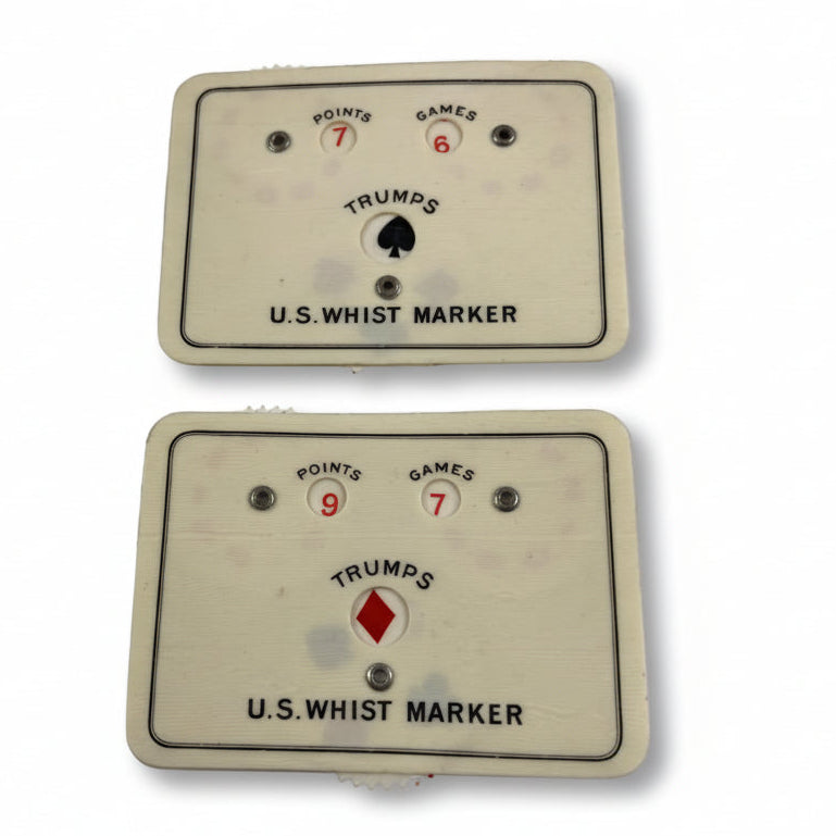 Celluloid whist and trump markers (pair), boxed - markers only