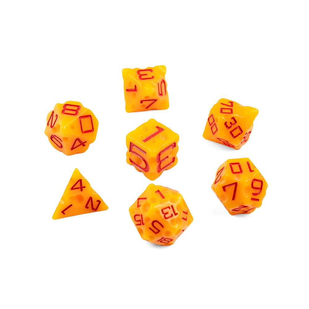 Cheese dice set: 7pcs multi-sided