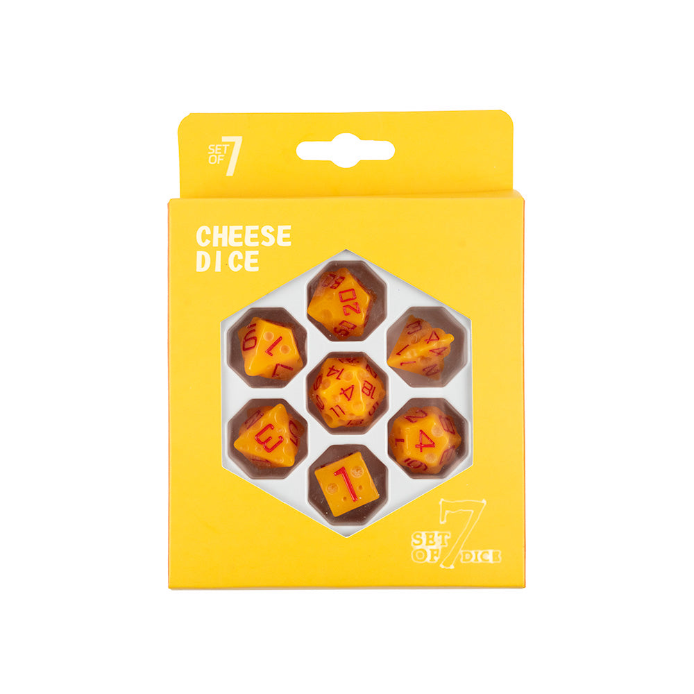 Cheese dice set: 7pcs multi-sided