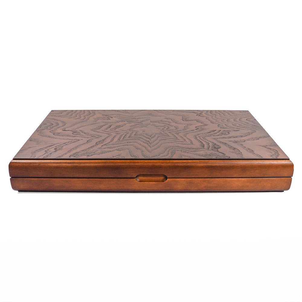 Cologne folding backgammon set: Walnut veneer