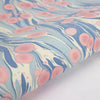 Cosmos Hydrangea pink/blue hand-marbled wrapping paper