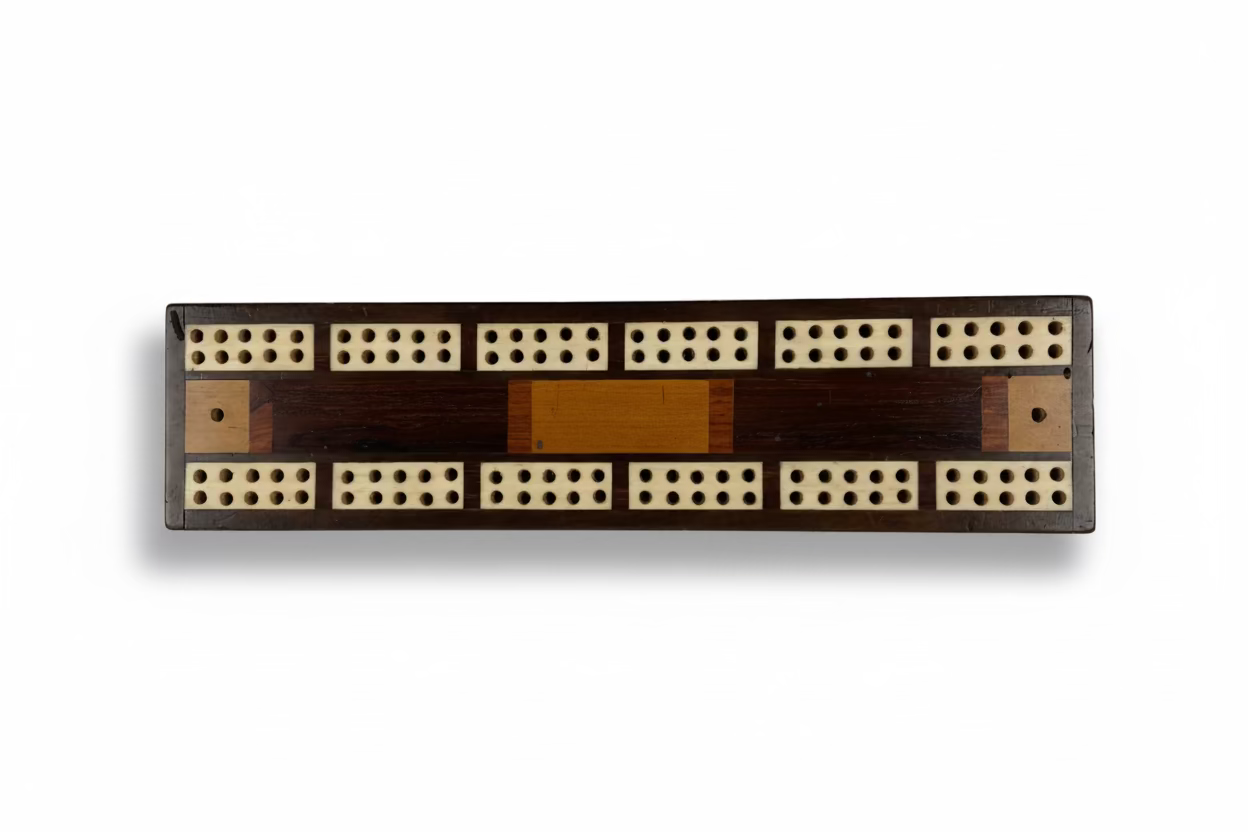 Wooden Cribbage from above
