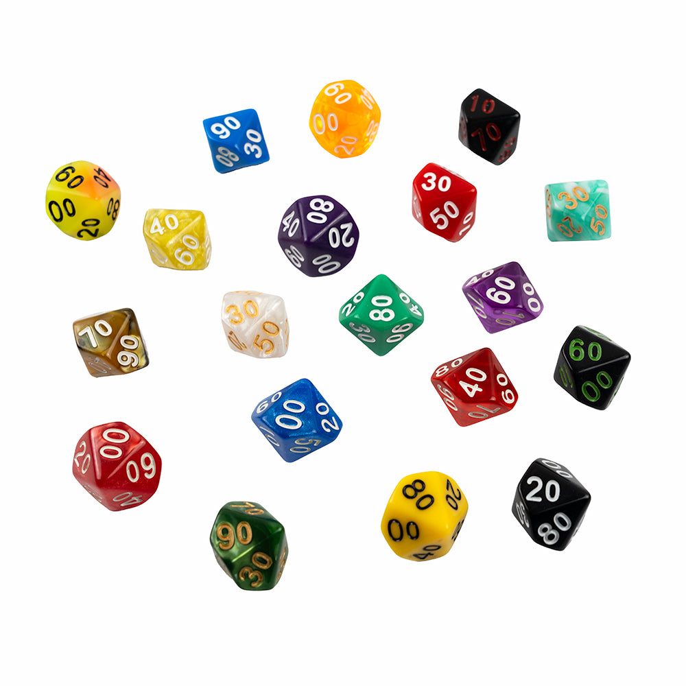 (D10) ten-sided percentage dice