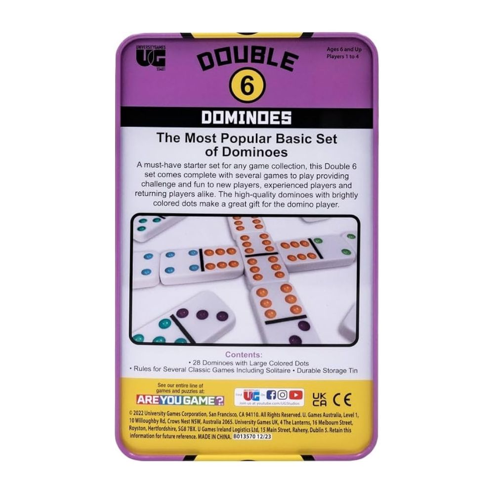 Dominoes 6x6 Tin
