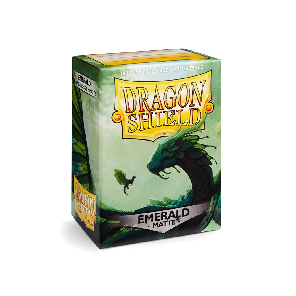 Dragon Shield Matte: 100 emerald card sleeves