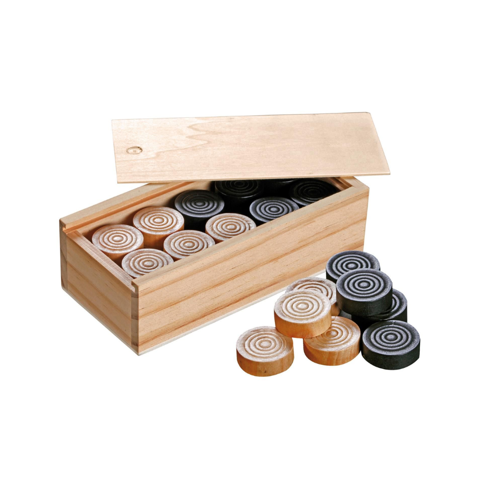 Wooden Checkers Pieces