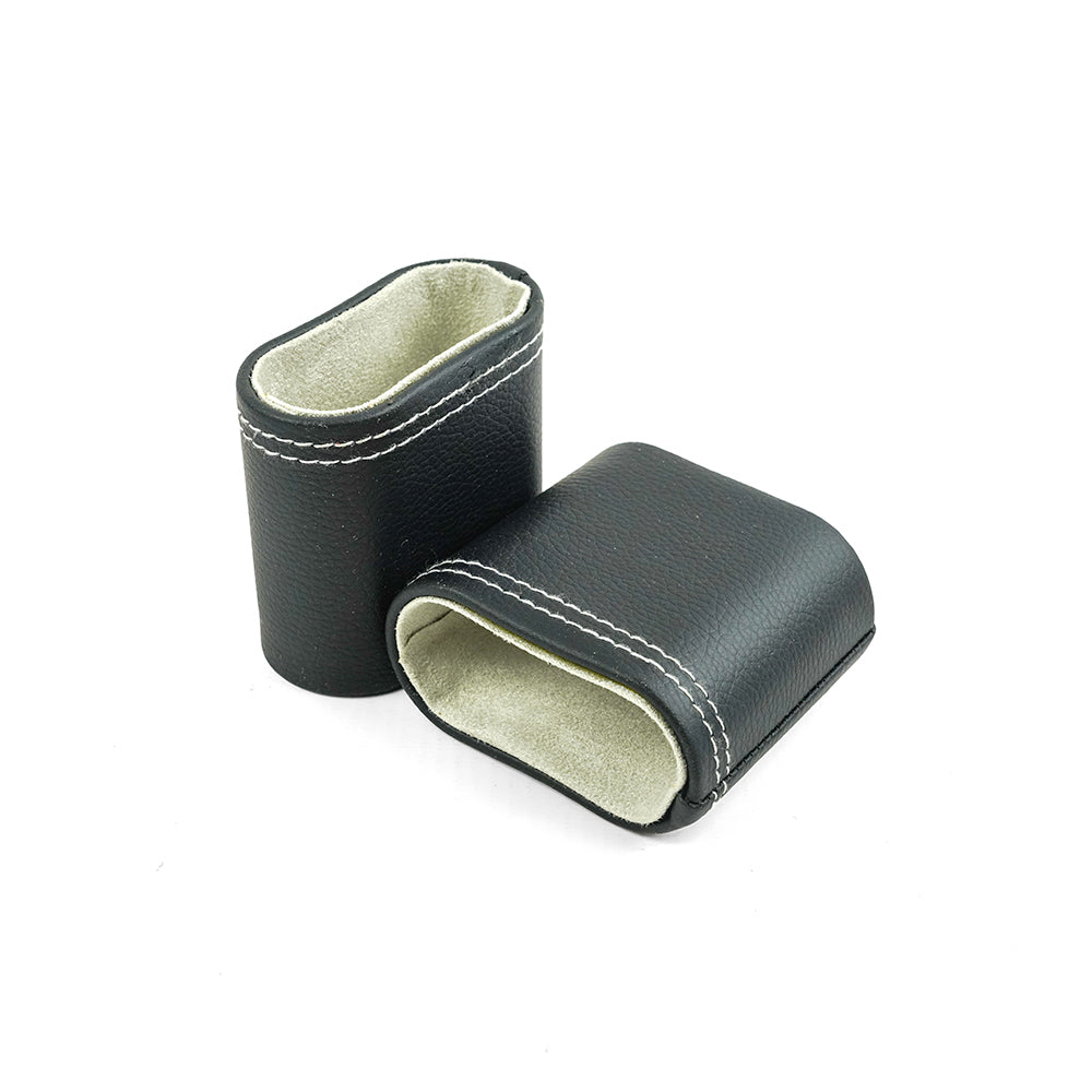 Faux leather dice shakers: grey