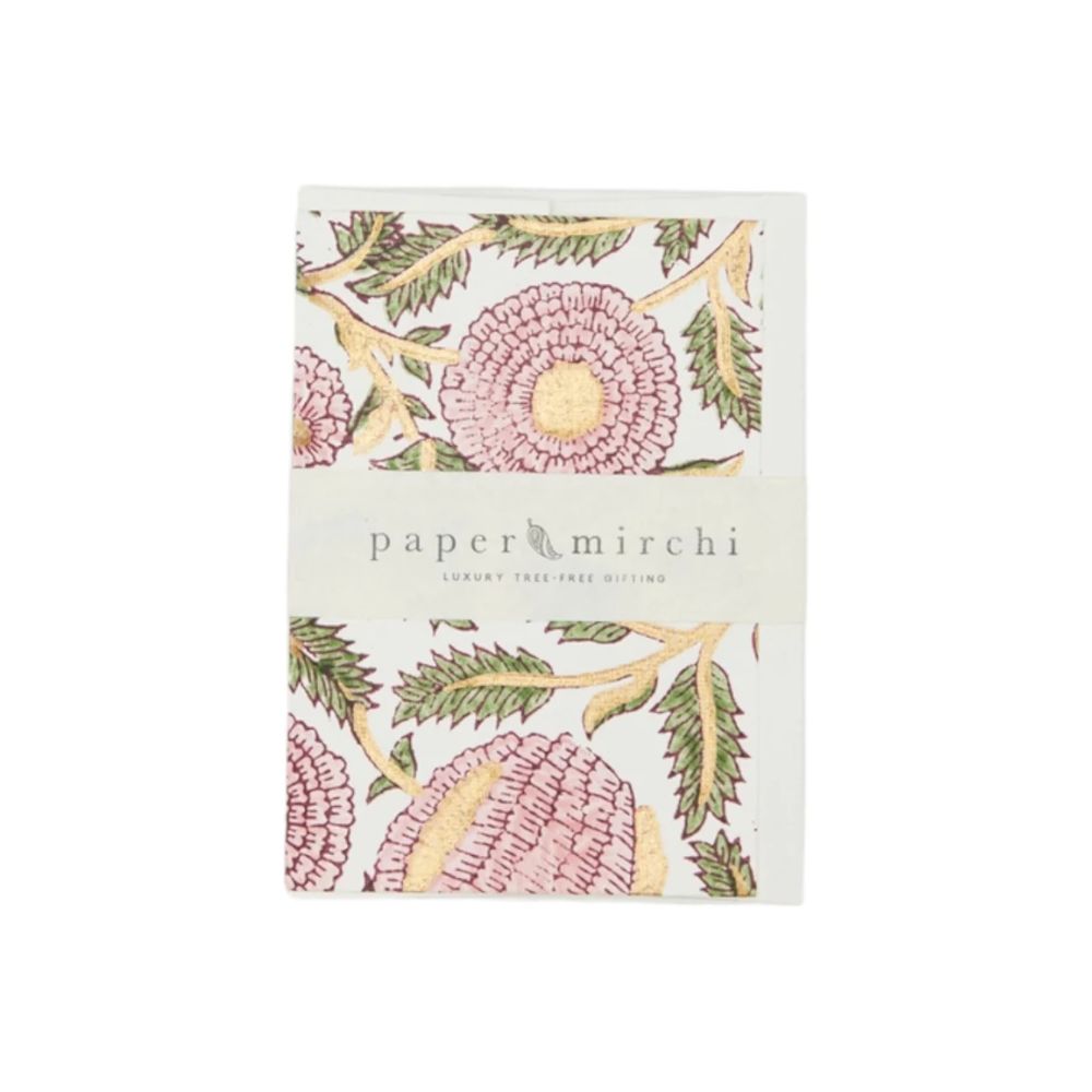 Marigold Glitz blush greeting card