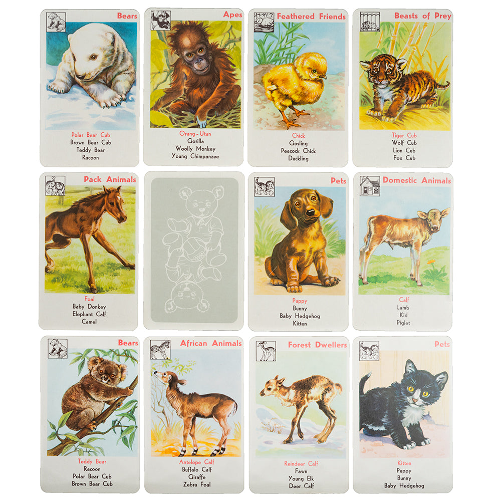 Happy Families Nursery Zoo card game - 1950s