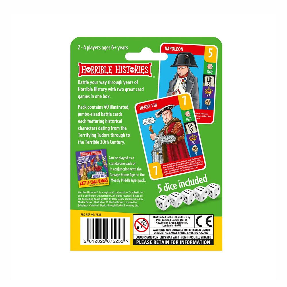 Horrible Histories battle card games: terrifying tudors to the terrible 20th century
