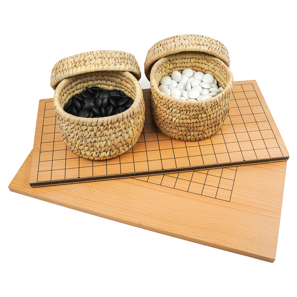 Hoyle's classic go set (ceramic stones with split double-sided board)