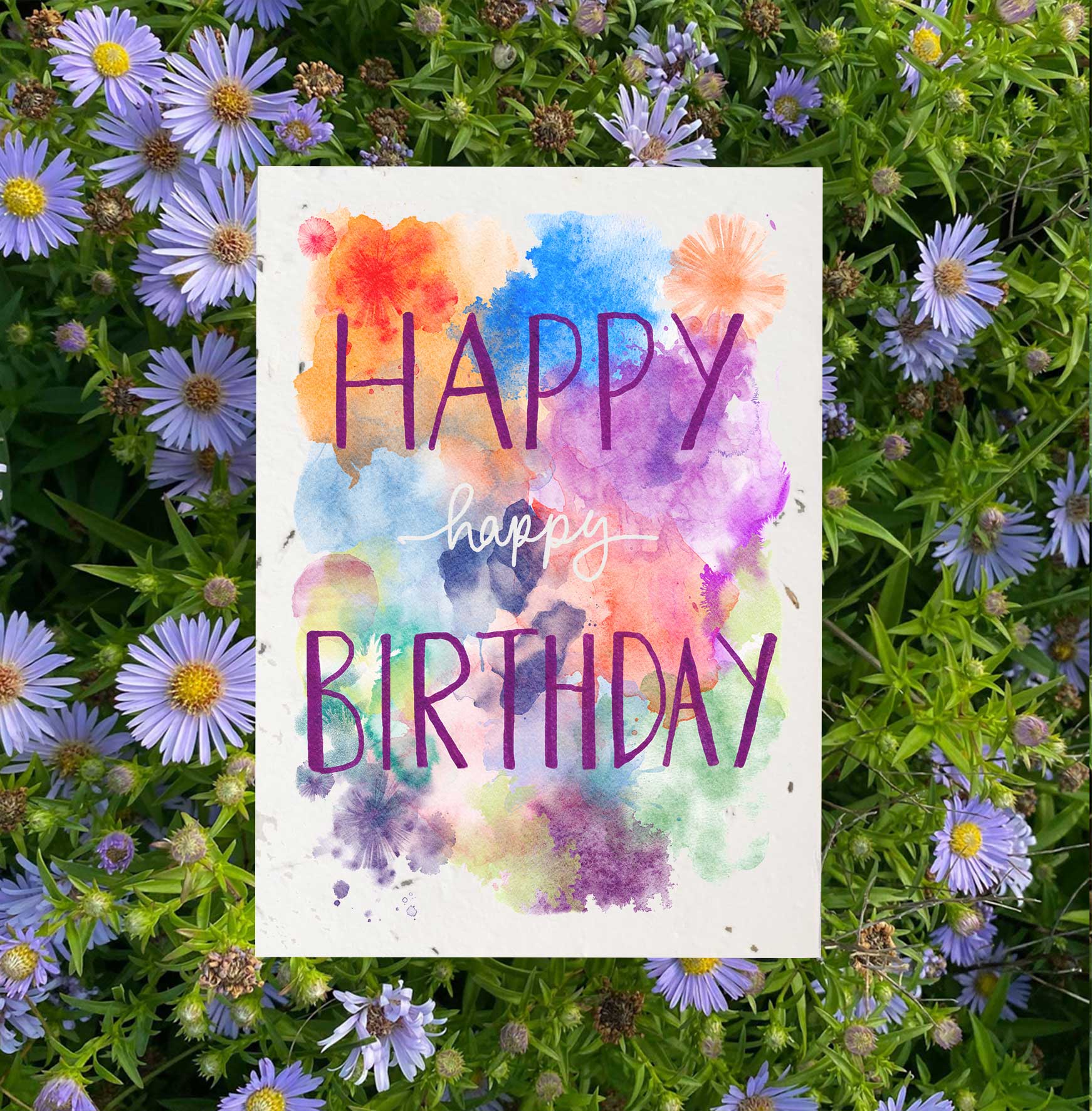happy birthday greeting card from front