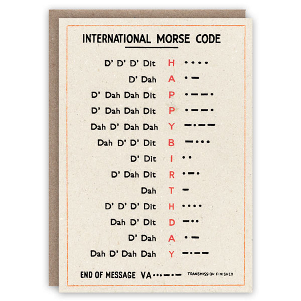 International Morse Code greeting card
