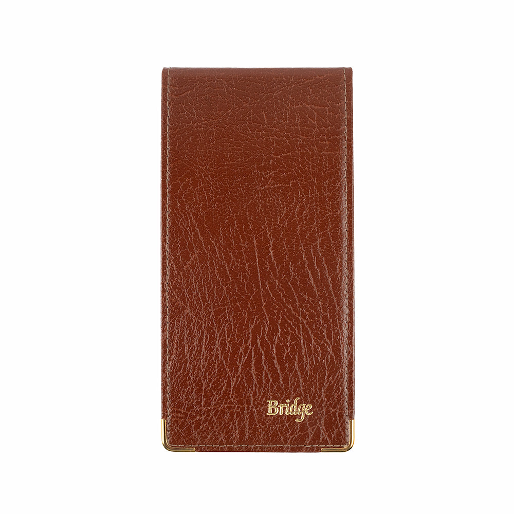 Leather cover bridge score pad