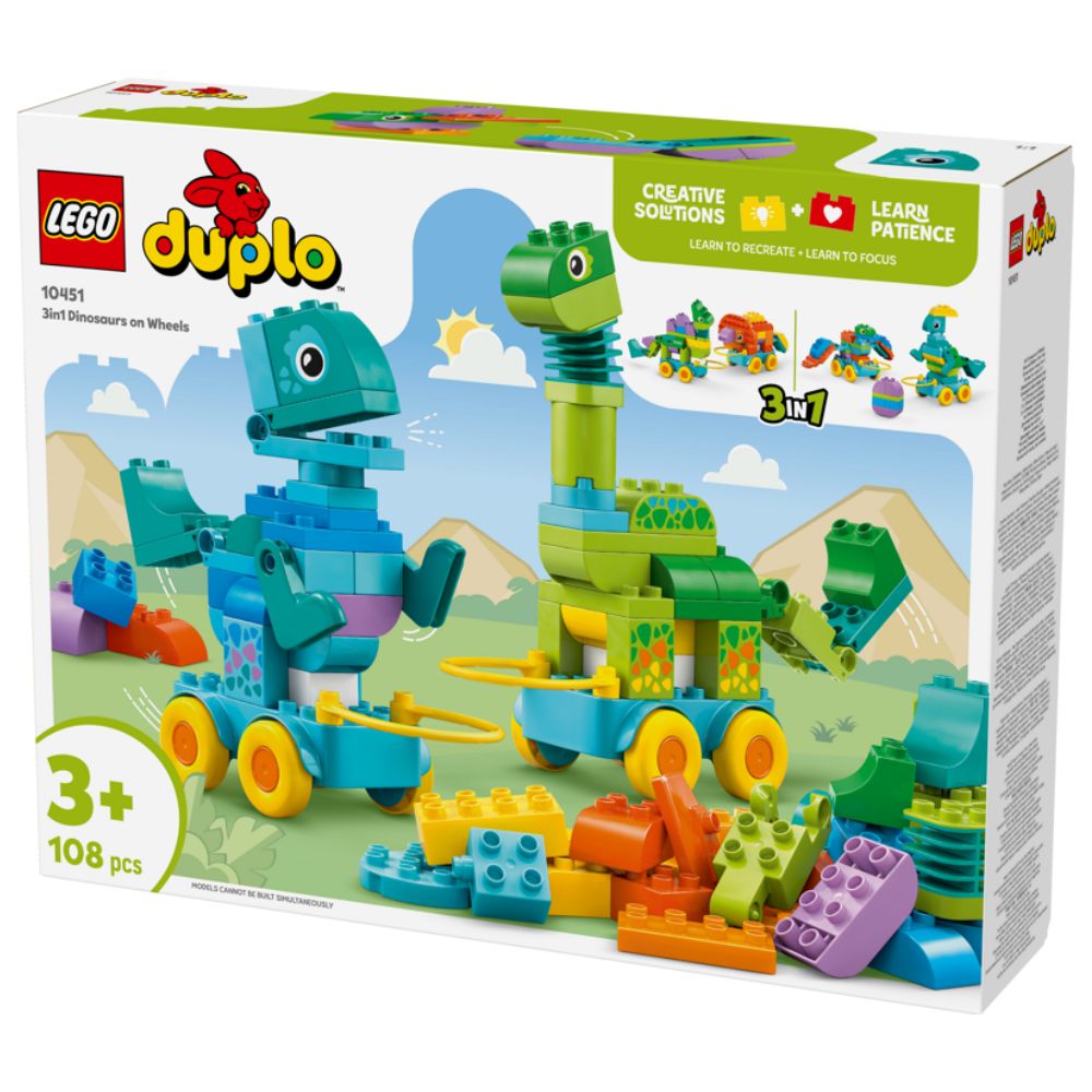 LEGO DUPLO 3 in 1 Dinosaurs on Wheels (10451)