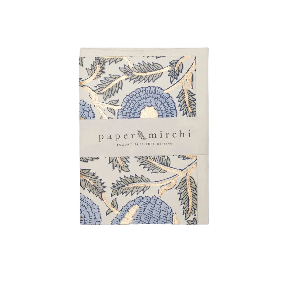 Marigold Glitz Blue greeting card