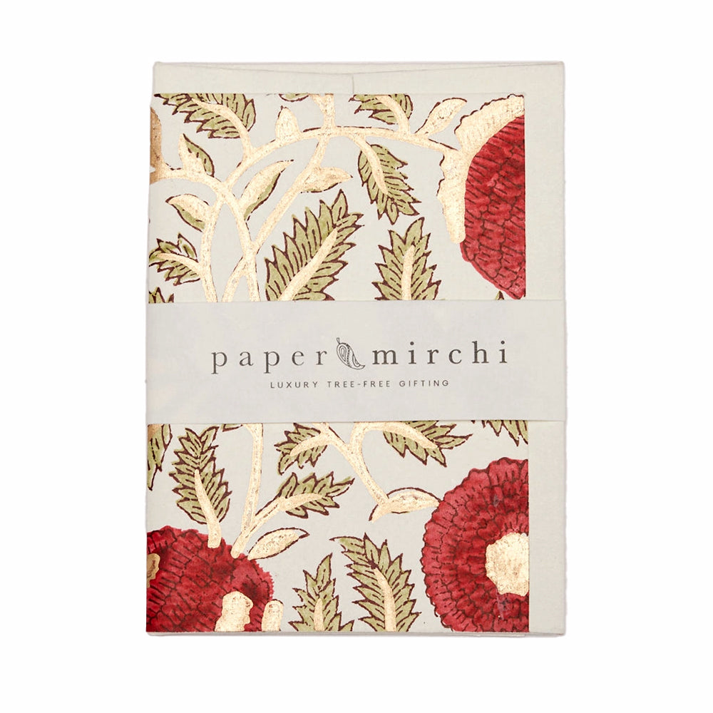 Marigold Glitz Scarlet greeting card