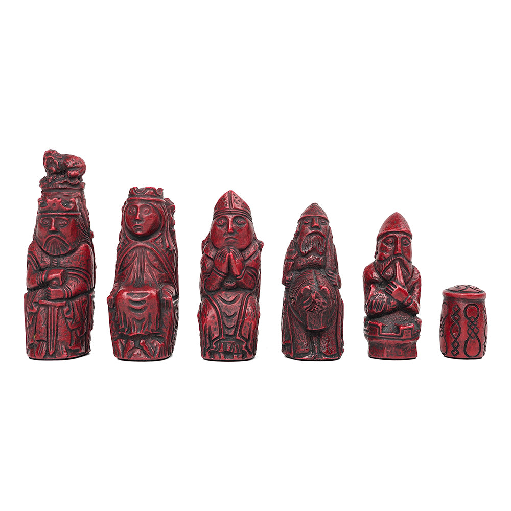 Medieval chess pieces: Cardinal red