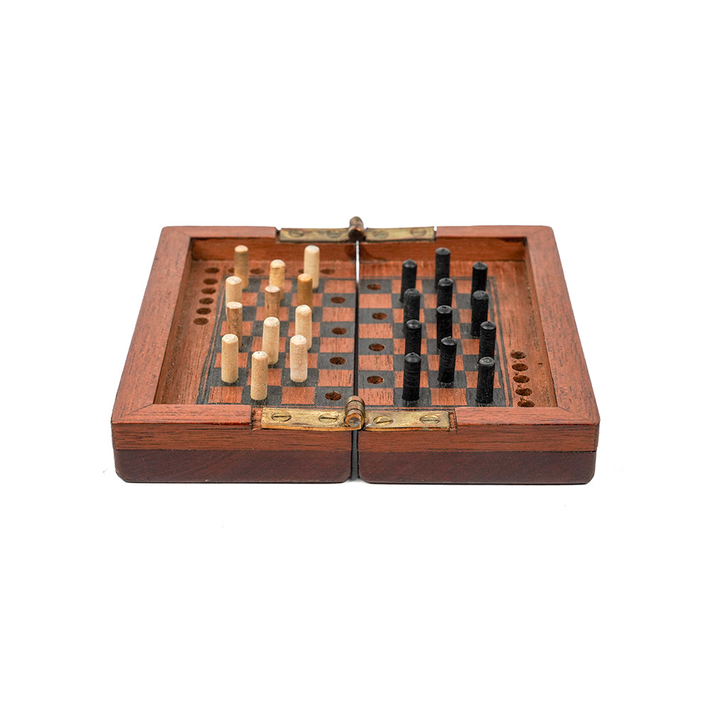 Travel Draughts/Checkers board - 1860/70s