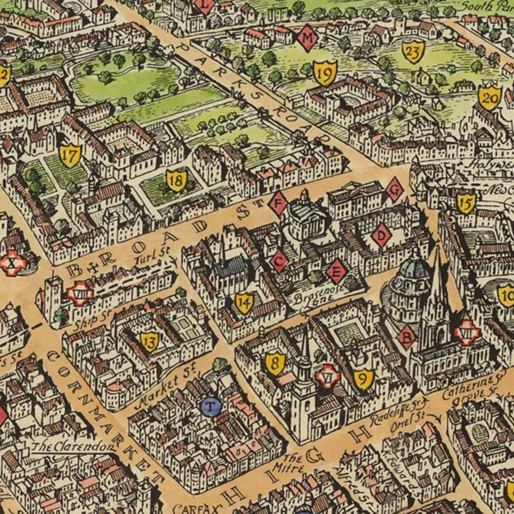 Oxford map wrapping paper