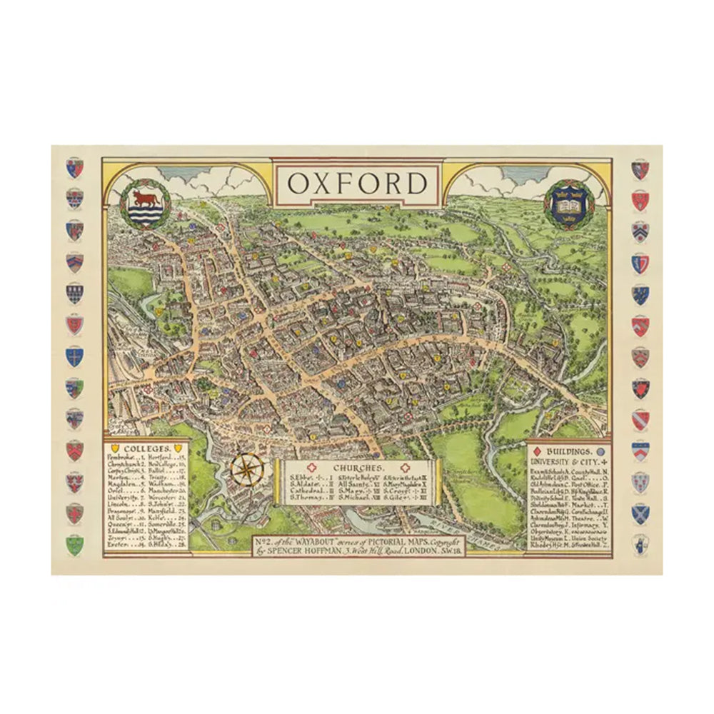 Oxford map wrapping paper