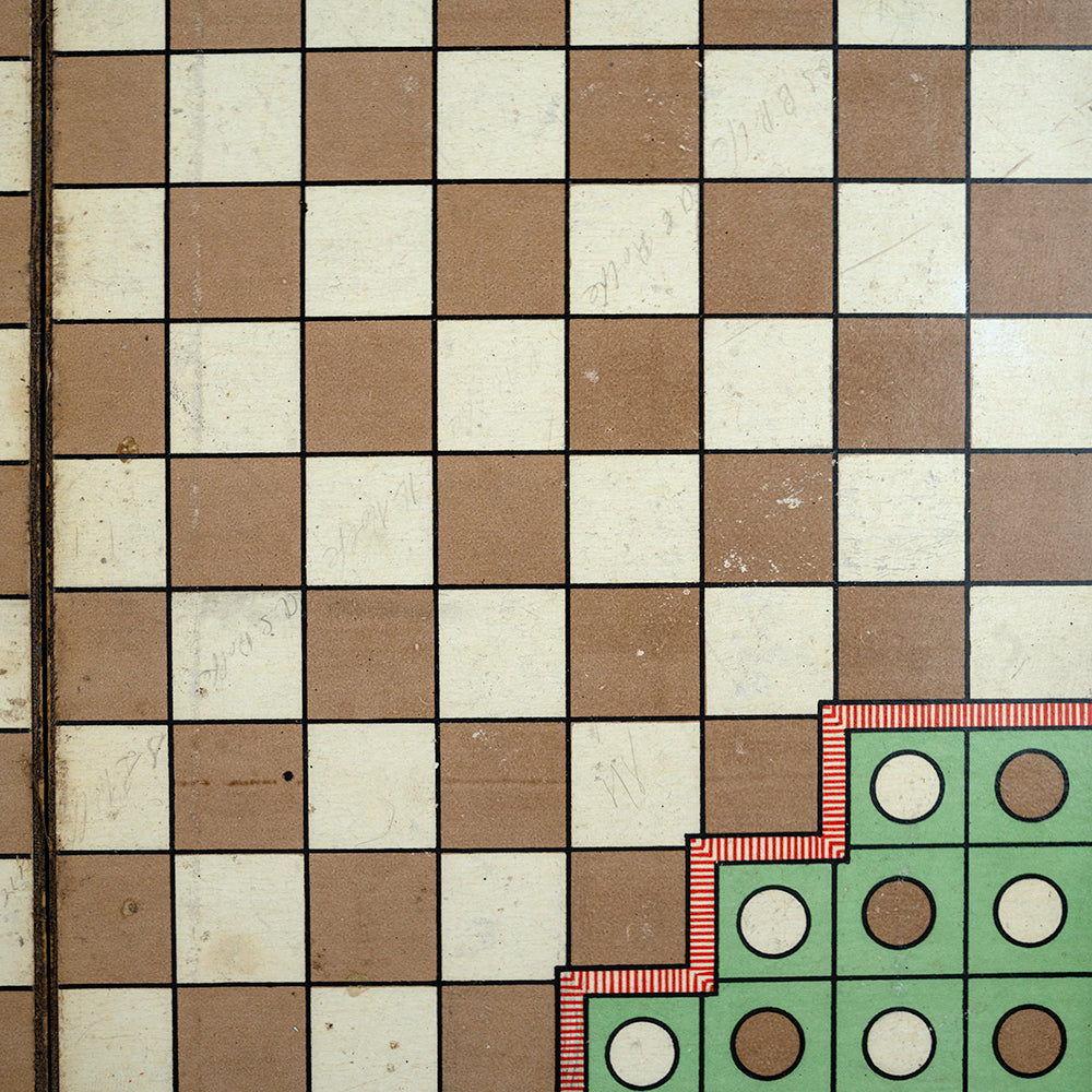 Patterned Halma Board - 1900s