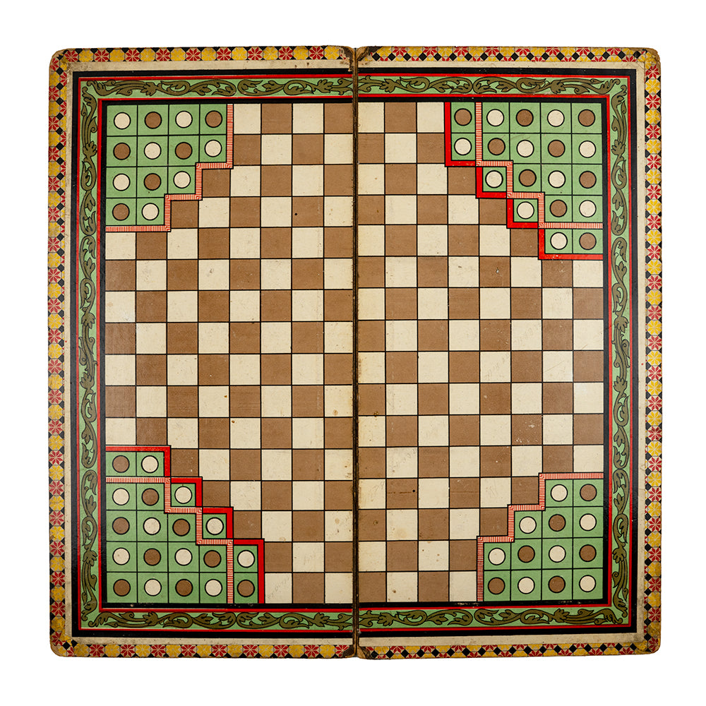 Patterned Halma Board - 1900s