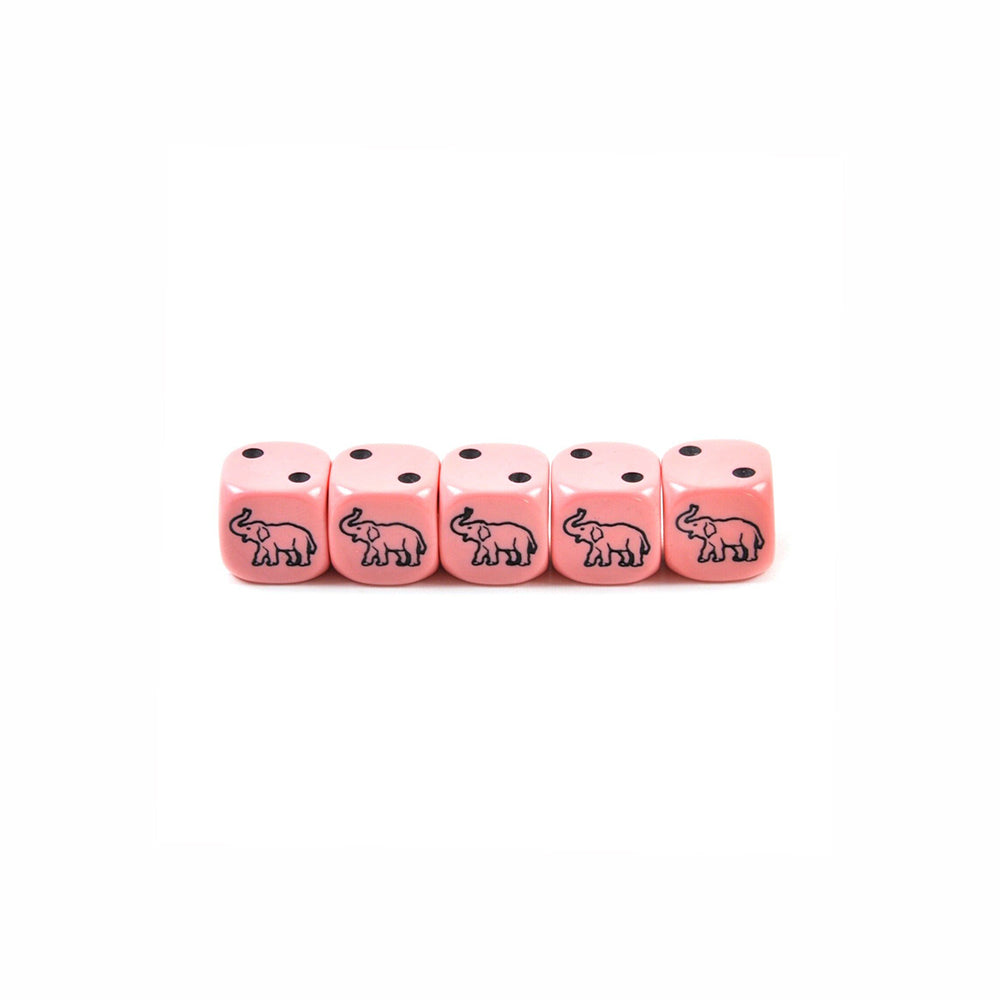 Pink Elephant dice set