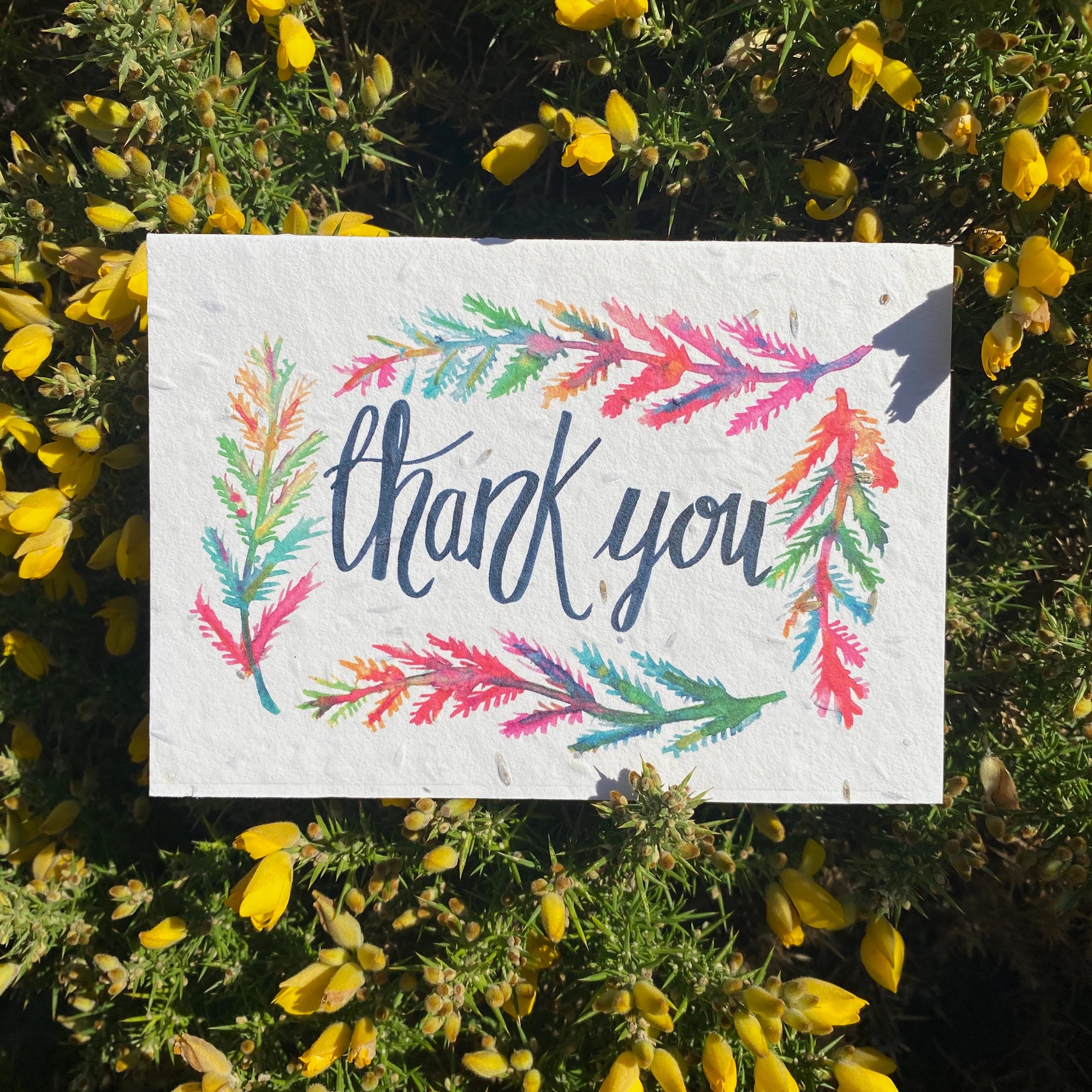 Plantable 'Thank you' greeting card