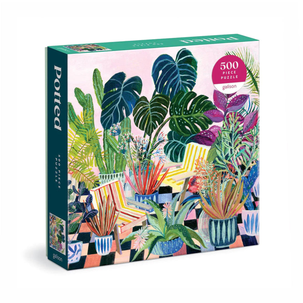 Potted jigsaw puzzle