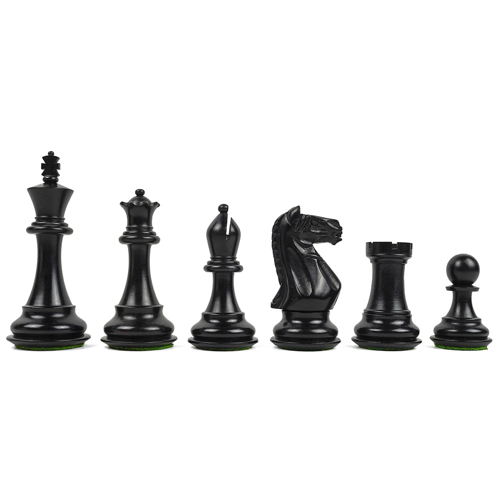 Queen's chess pieces: 4" Staunton style in weighted boxwood and acacia