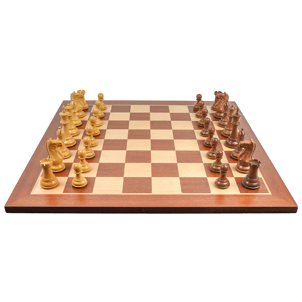 Queen's chess pieces: 4" Staunton style in weighted boxwood and acacia